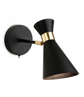 Ohio 1 Light Indoor Wall Light (Switched) Black