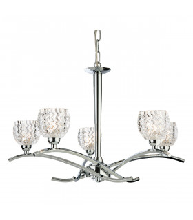 Maple 5 Light Chandelier Chrome