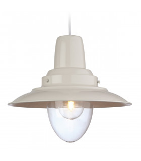 Fisherman 1 Light Dome Ceiling Pendant Cream