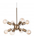 Alfa 8 Light Multi Arm Ceiling Pendant Antique Brass