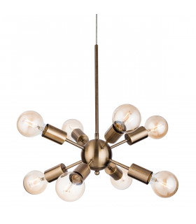 Alfa 8 Light Multi Arm Ceiling Pendant Antique Brass