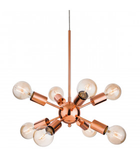 Alfa 8 Light Multi Arm Ceiling Pendant Copper