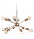 Alfa 12 Light Multi Arm Ceiling Pendant Antique Brass