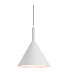 Everest 1 Light Dome Ceiling Pendant White with White Inside