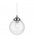 Seville 1 Light Globe Ceiling Pendant Chrome with Clear Glass