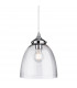 Seville 1 Light Dome Ceiling Pendant Chrome with Clear Glass