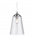 Seville 1 Light Dome Ceiling Pendant Chrome with Clear Glass