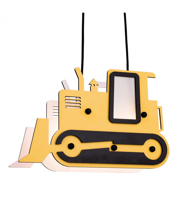 Bulldozer 2 Light Children Ceiling Pendant Multicolour