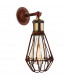 Arcade 1 Light Wall Cage Light Rustic Brown