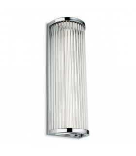 Jewel Integrated LED Bathroom Flush Wall Light Chrome with Clear Glass Rods IP44
