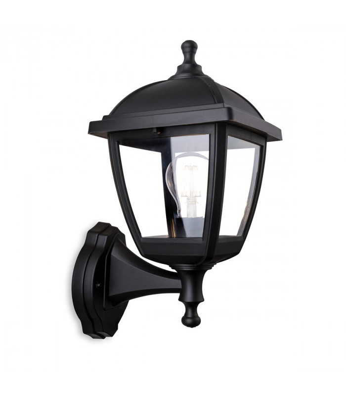 Palma Outdoor Wall Lamp 4 Panel Black IP44