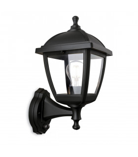 Palma Outdoor PIR Motion Sensor Wall Lamp Black IP44