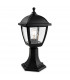 Palma Outdoor Pedestal Light 4 Panel Black IP44