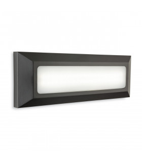 Shine Outdoor Integrated LED Surface Mounted Wall & Step Light Rectangle Graphite IP65