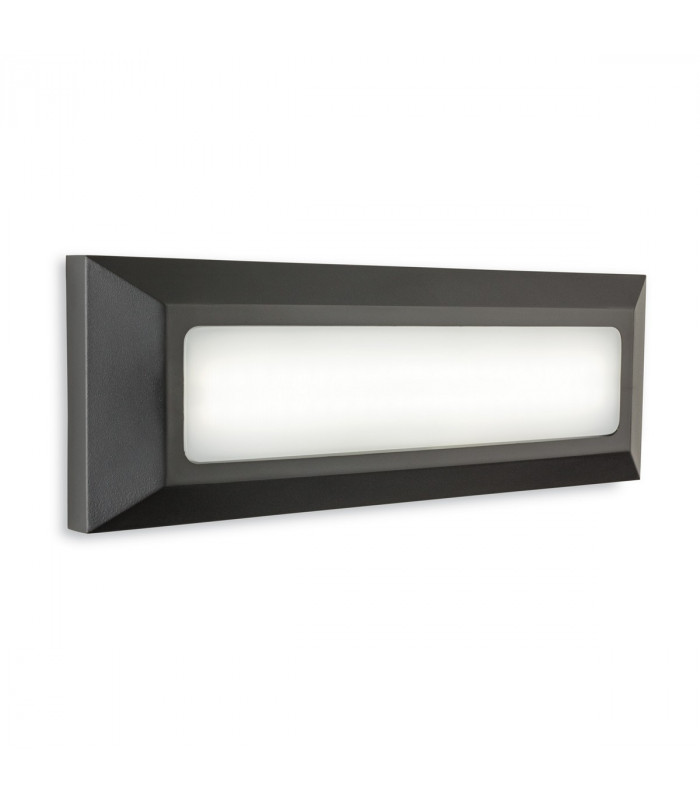 Shine Outdoor Integrated LED Surface Mounted Wall & Step Light Rectangle Graphite IP65