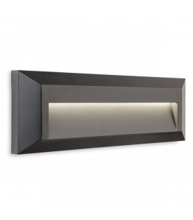 Shine Outdoor Integrated LED Surface Mounted Wall & Step Light Rectangle Graphite IP65