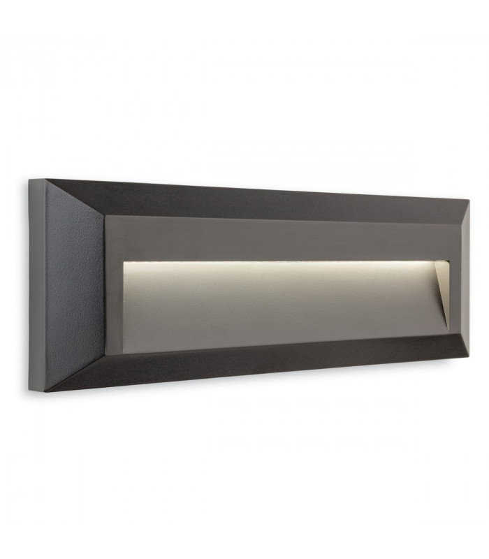 Shine Outdoor Integrated LED Surface Mounted Wall & Step Light Rectangle Graphite IP65