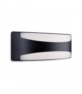 Santos Outdoor Integrated LED Flush Wall Light Rectangle Black IP65