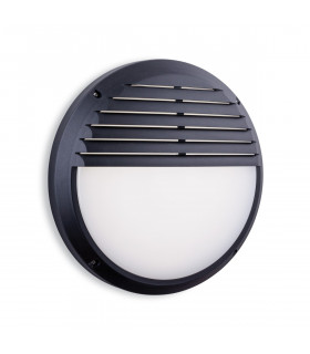 Luca Outdoor Integrated LED Bulkheads Round Black IP65