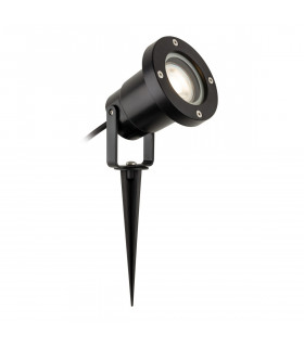 Monza Outdoor Wall & Spike Light Black IP54.