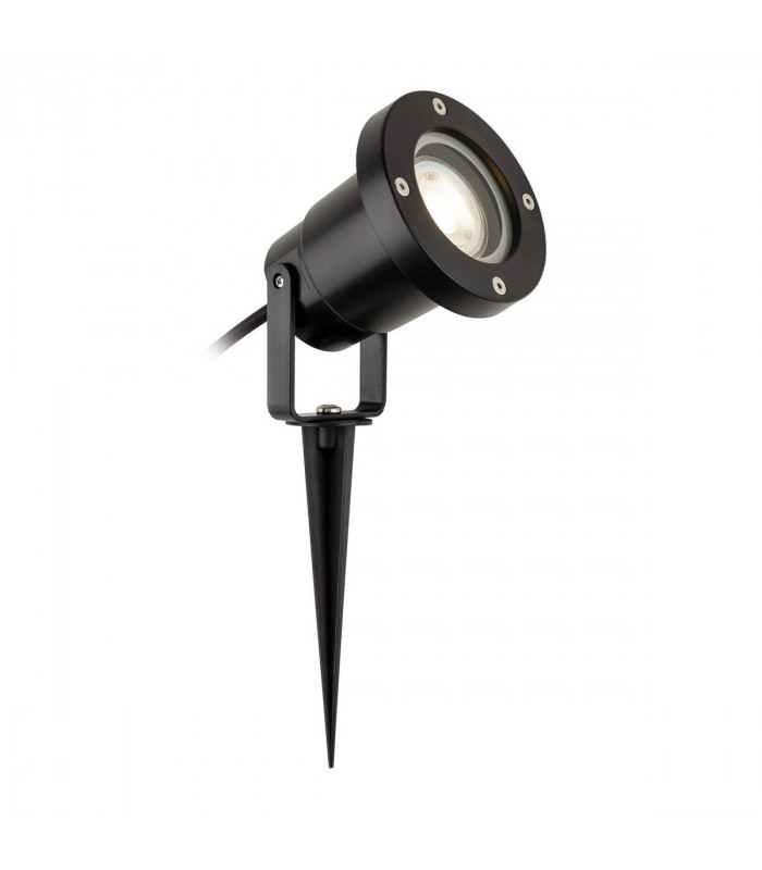 Monza Outdoor Wall & Spike Light Black IP54.