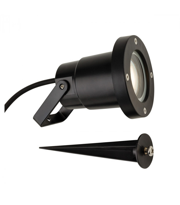Monza Outdoor Wall & Spike Light Black IP54.-2