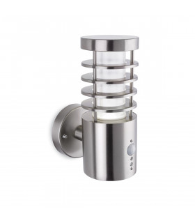 Tamar Outdoor Integrated LED PIR Motion Sensor Wall Light Stainless Steel IP44