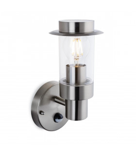 Darwin Outdoor PIR Motion Wall Sensor Light Stainless Steel IP44