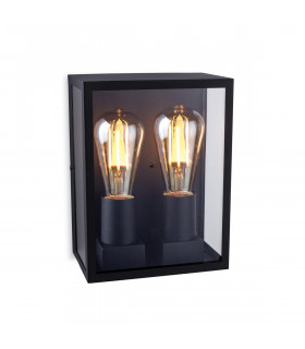 Houston Outdoor Flush Box Wall Light Black IP44