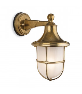 Nautic Outdoor Brass Wall Lantern Brass IP64