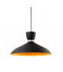 Ellis Dome Pendant Light Black with Matt Gold Inside