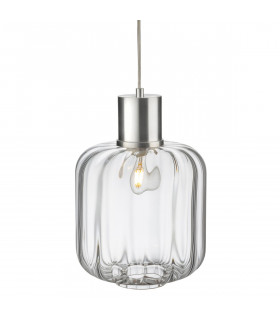 Eton Pendant Light Aluminium with Clear Glass