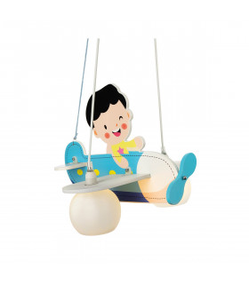 Airplane Childrens Pendant Aeroplane Light Blue
