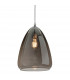 Willis Dome Pendant Light Chrome with Smoked Glass