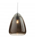 Willis Dome Pendant Light Chrome with Smoked Glass
