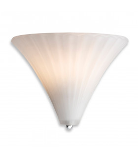 Dawn Uplighter Glass Wall Light Opal White Glass