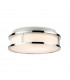 Adelaide Bathroom Cylindrical LED Flush Ceiling Fitting Chrome with Opal White Glass IP44