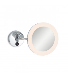 Lily Bathroom Adjustable Arm LED Magnifying Mirror Light Chrome IP44 - 3x Magnification