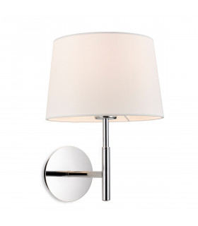 Seymour Classic Switched Wall Lamp Chrome with Cream Shade