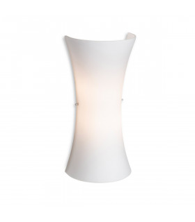 Forum Up Down Glass Wall Light Opal White Glass