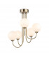 Lyndon 5 Light Globe Flush Fitting Antique Brass with Opal White Glass