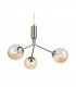 Montana 3 Light Globe Fitting Antique Brass with Amber Glass