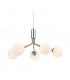 Montana 5 Light Globe Fitting Brushed Steel with Opal White Glass