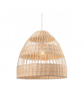 Dome Pendant Light Natural Rattan