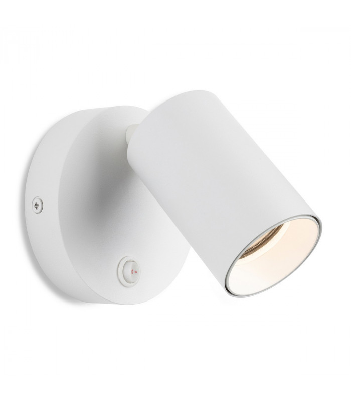 Max Wall Single Spotlight Switched White