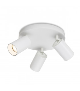 Max 3 Light Flush Ceiling Spotlight Fitting White