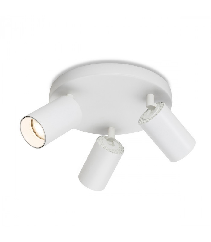 Max 3 Light Flush Ceiling Spotlight Fitting White