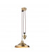 Suffolk Rise & Fall Pendant Light Antique Brass