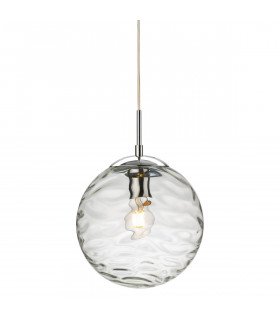 Mercury Globe Pendant Light Chrome with Clear Glass