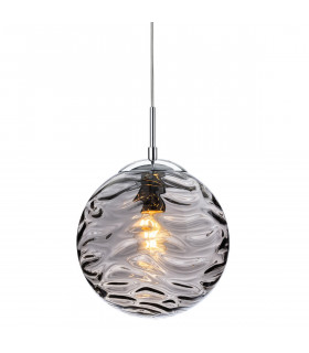 Mercury Globe Pendant Light Chrome with Smoked Glass